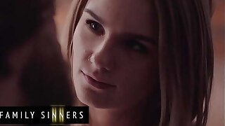 Brad Newman Cant Resist His Step Daughter (Natalie Knight) When She Sneaks Into His Bed - Family Sinners